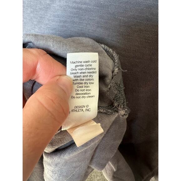 Athleta Eco Wash Side Zip Sweatershirt dress, XXS, Gray, Long Sleeve, Comfort - Picture 7 of 13